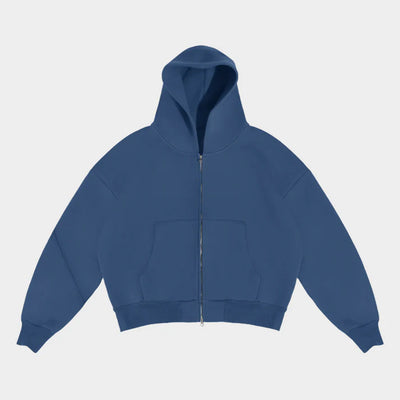 V2 Cloud Zip Hoodie In Blue Tint