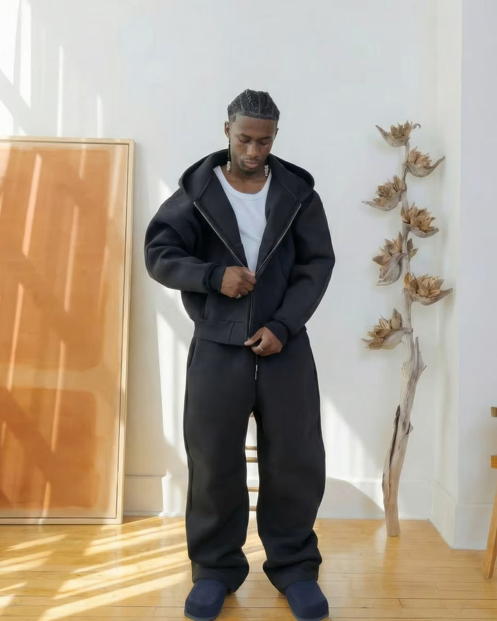 V2 Cloud Zip Hoodie In Shadow