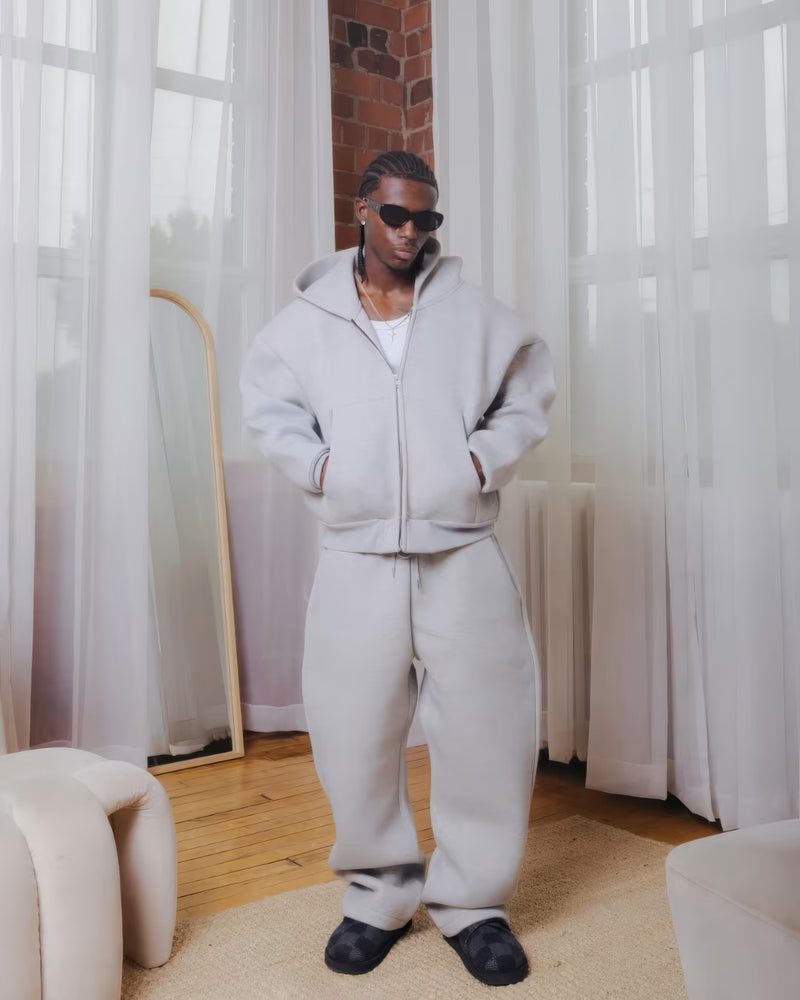 V2 Cloud Zip Hoodie In Concrete