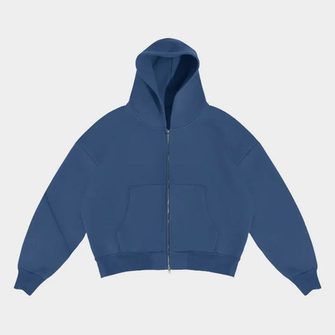 V2 Cloud Zip Hoodie In Blue Tint