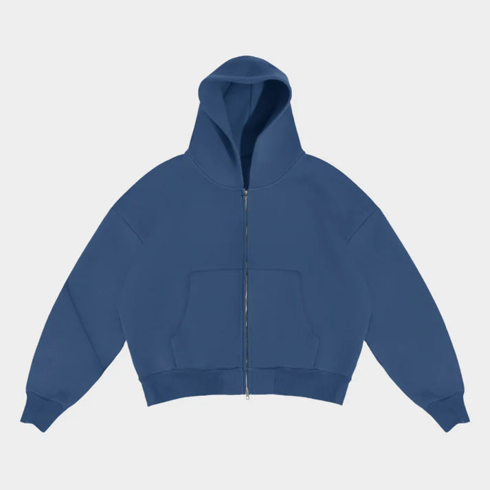 V2 Cloud Zip Hoodie In Blue Tint