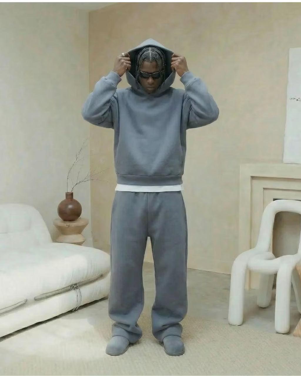 V2 Cloud Hoodie In Blue Tint