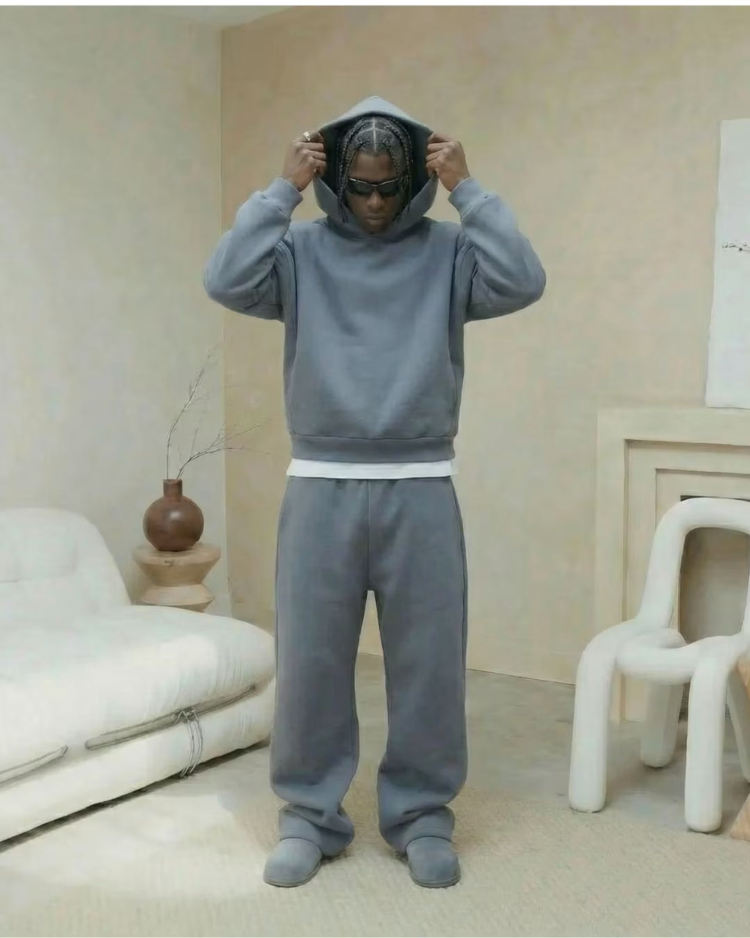 V2 Cloud Hoodie In Blue Tint