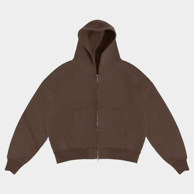 V2 Cloud Zip Hoodie In Mocha